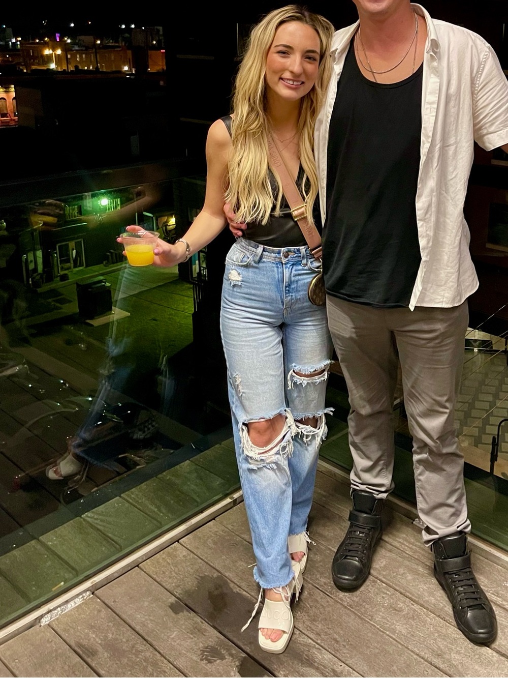 Good American Distressed High-Rise Jeans